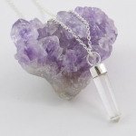 Good luck real crystal pencil point pendant